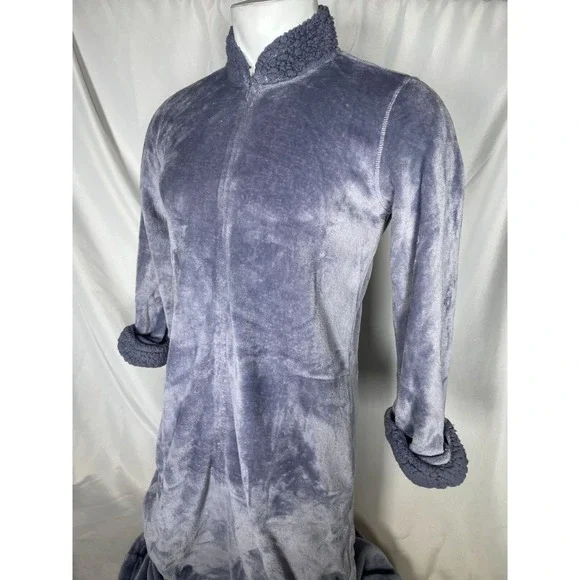 Natori Purple Plush Sherpa Zip Caftan Lounger Robe Women's XS - Picture 6 of 12